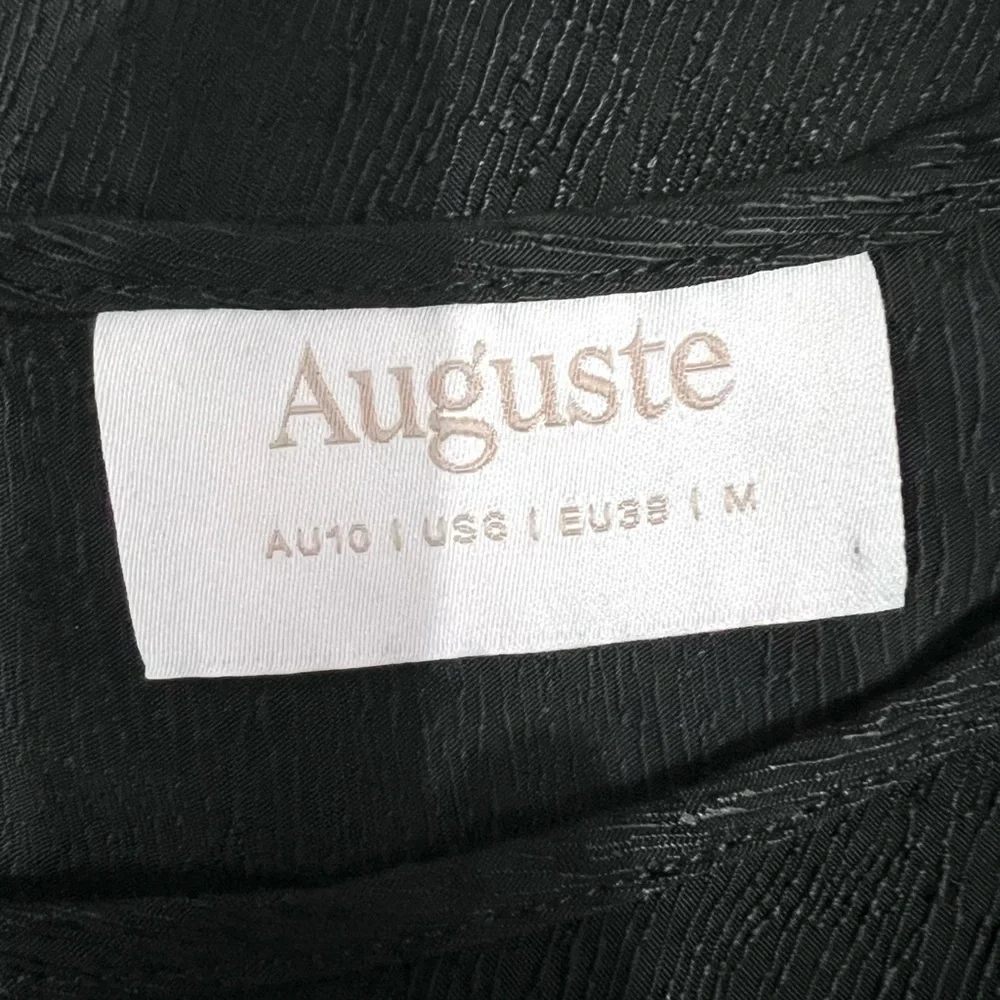 Auguste The Label Silky Jacquard Puff Sleeve Dress